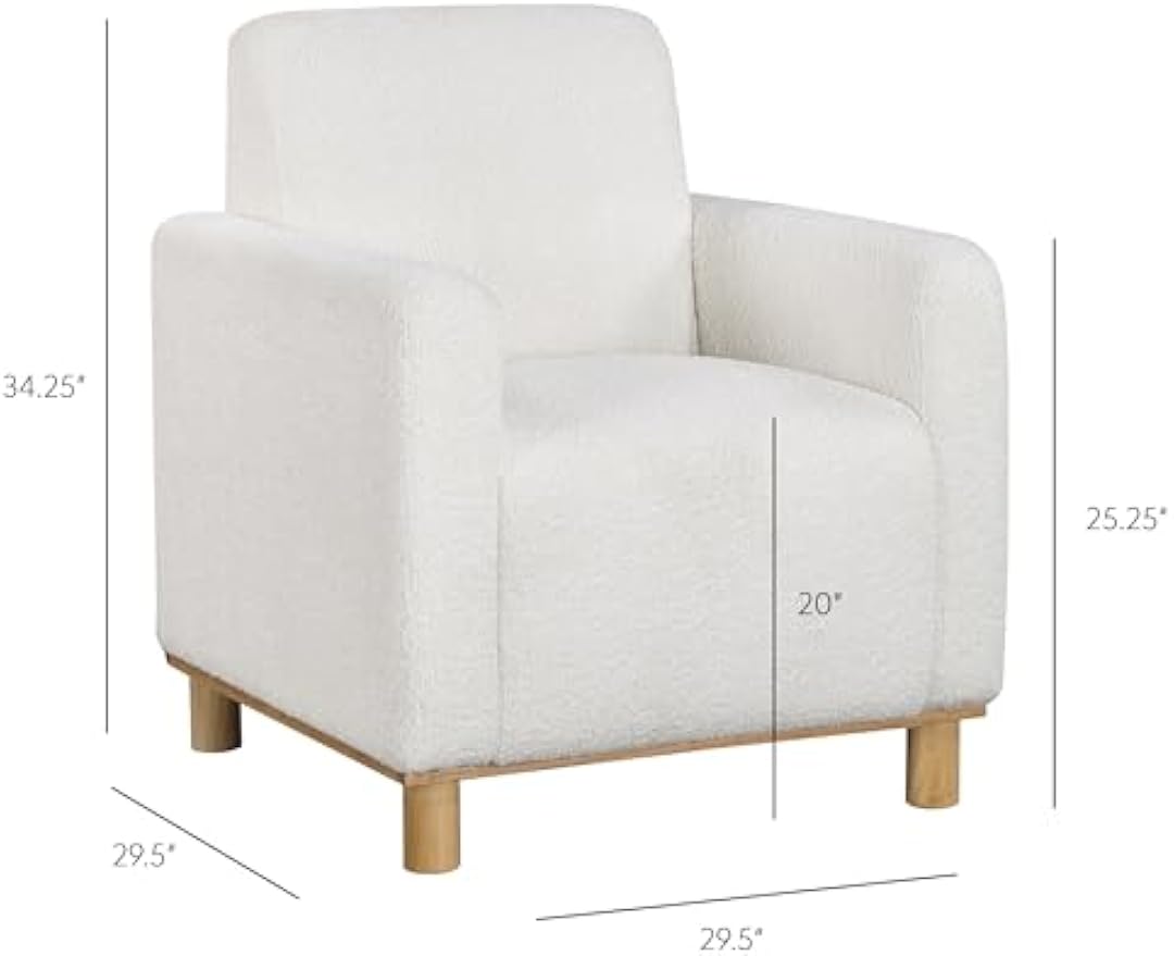 Arm Chair, Boucle Fabric Club Chair, Elegant and Cozy, Soft Padded Armchair for Living Room Bedroom Reception Room Office,Comfortable