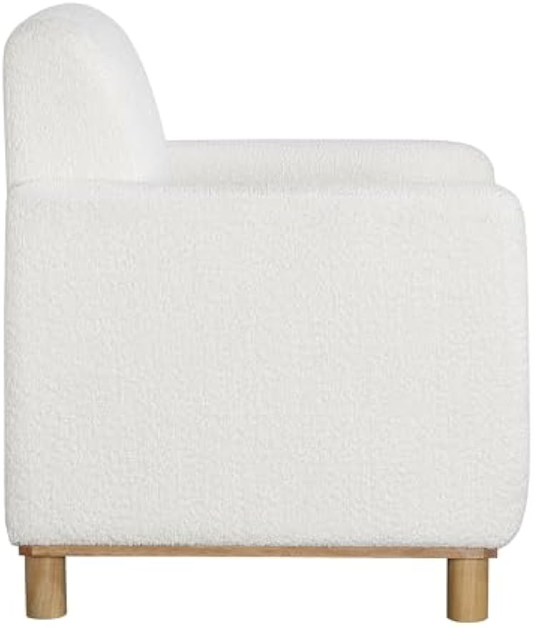 Arm Chair, Boucle Fabric Club Chair, Elegant and Cozy, Soft Padded Armchair for Living Room Bedroom Reception Room Office,Comfortable