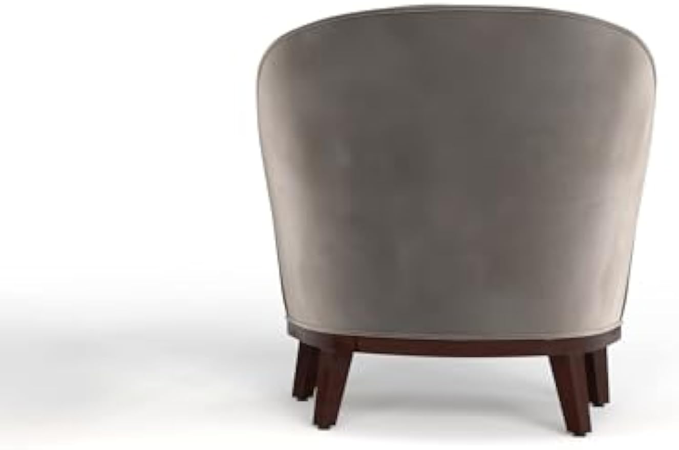 Upholstered Barrel Accent Chair Fabric Armchair with Back Support, Club Chair with Soft Padded Seat for Office, Living Room, Bedroom