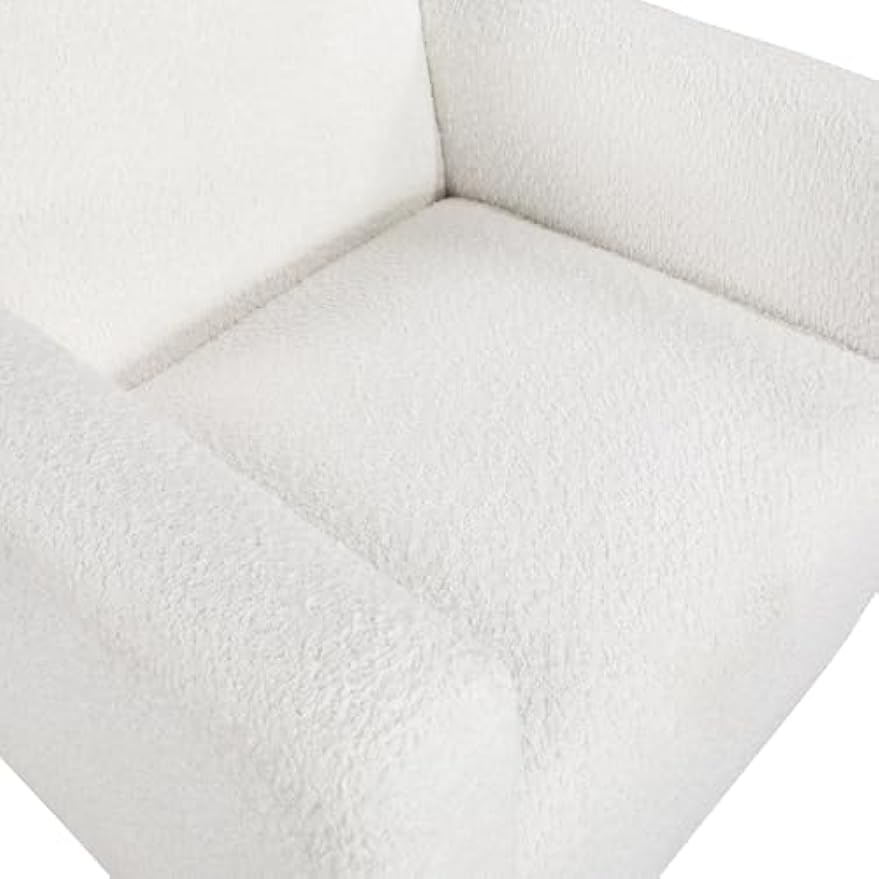 Arm Chair, Boucle Fabric Club Chair, Elegant and Cozy, Soft Padded Armchair for Living Room Bedroom Reception Room Office,Comfortable