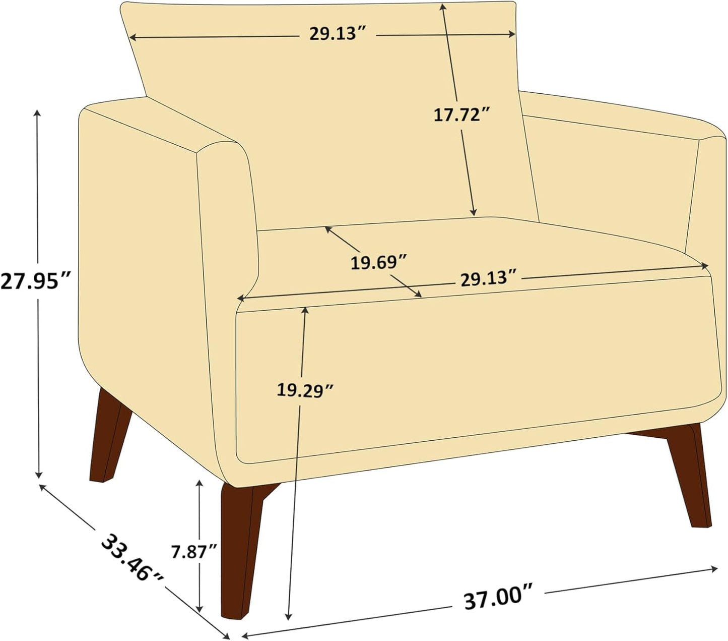Oversized Accent Chair Modern Boucle Armchair for Living Room Sets of 2 - 37" Wide & Cozy Reading Accent Chair with Solid Wood Legs, Camel Upholstered Lounge Chair for Bedroom & Office(Easy Assembly)