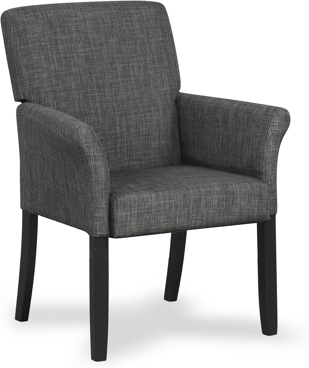 Giantex Office Waiting Room Chairs, Set of 4 Fabric Executive Guest Chair, Upholstered Reception Chair with Padded Arms, Backrest, Wood Legs, Guest Chairs for Meeting Room, Dining Room
