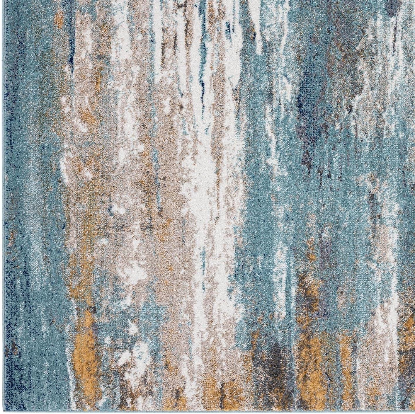 LUXE WEAVERS Beverly Collection 9131 Blue 8x10 Coastal Abstract Area Rug